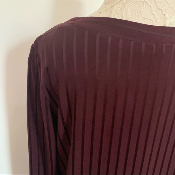 Anne Willi Paris Pop Over Burgundy Popover Top sz 3 10 US - Picture 6 of 9